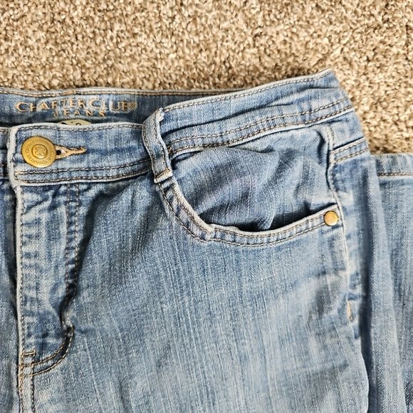 Charter Club Jeans Classic Fit Size Womens 10 Light Wash Denim 5-Pocket - Picture 6 of 8